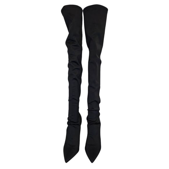 Primadonna Women's 36 Over-the-Knee Pointed Toe Tall Black Boots - Picture 2 of 16